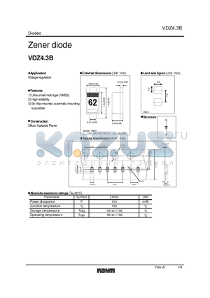 VDZ12B datasheet - Zener diode