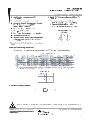 SN74AHC1G00QDCKRQ1 datasheet - SINGLE 2-INPUT POSITIVE-NAND GATE