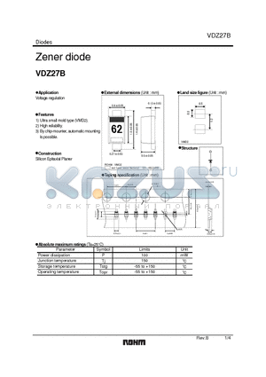 VDZ27B_07 datasheet - Zener diode