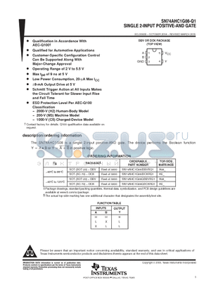 SN74AHC1G08IDCKRQ1 datasheet - SINGLE 2-INPUT POSITIVE-AND GATE