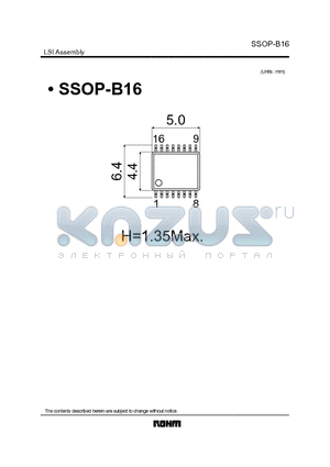 SSOP-B16 datasheet - LSI Assembly