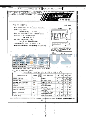 TA7325P datasheet - DUAL PRE AMPLIFIER