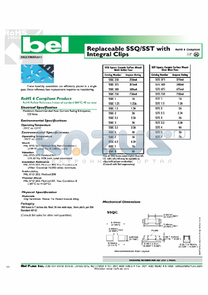 SSQC1.5 datasheet - Replaceable SSQ/SST with Integral Clips