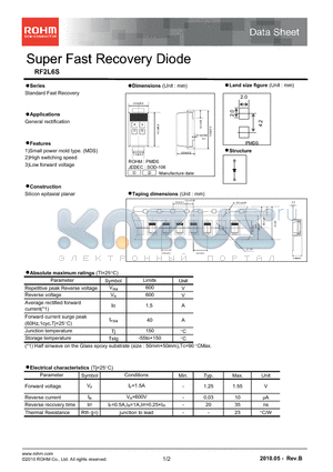 RF2L6S datasheet - Super Fast Recovery Diode