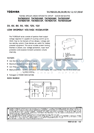 TA78DS06F datasheet - LOW DROPOUT VOLTAGE REGULATOR