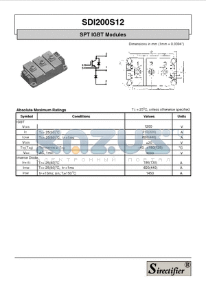 SDI200S12 datasheet - SPT IGBT Modules