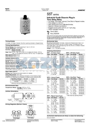 SST12AEA datasheet - Industrial Grade Discrete Plug-in