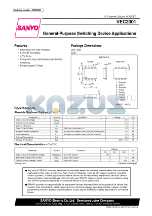 VEC2301 datasheet - General-Purpose Switching Device Applications