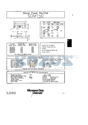 SDM15010 datasheet - Silicon Power Rectifier