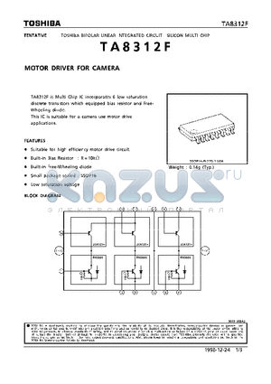 TA8312F datasheet - MOTOR DRIVER FOR CAMERA