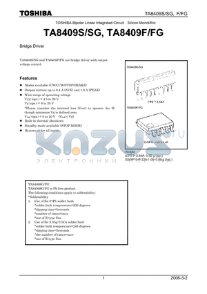 TA8409S/SG datasheet - Bridge Driver