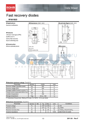 RF601B2D_11 datasheet - Fast recovery diodes