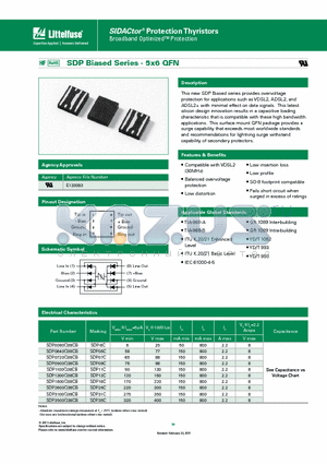 SDP0080Q38CB datasheet - This new SDP Biased series provides overvoltage protection for applications