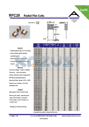 RFC20-150K-RC datasheet - Radial Flat Coils