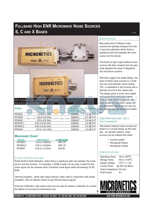 RFN55S datasheet - FULLBAND HIGH ENR MICROWAVE NOISE SOURCES