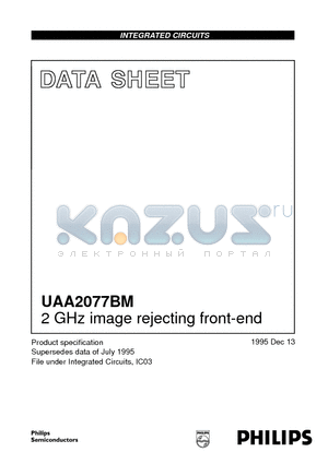 UAA2077 datasheet - 2 GHz image rejecting front-end