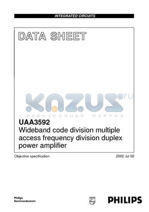 UAA3592 datasheet - Wideband code division multiple access frequency division duplex power amplifier