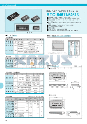 RTC-64611 datasheet - Real time clock