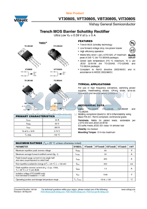 VFT3080S-E3/4W datasheet - Trench MOS Barrier Schottky Rectifier