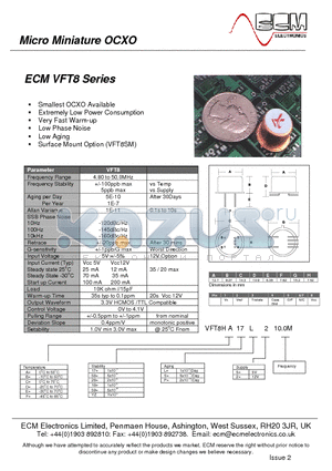 VFT8HA28P210.0M datasheet - Micro Miniature OCXO