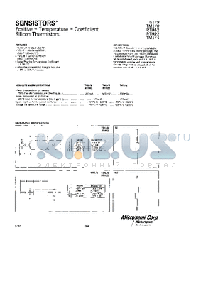 RTH221-8270J datasheet - Positive - Temperature - Coefficient Silicon Thermistors