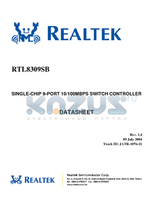 RTL8309SB datasheet - SINGLE-CHIP 9-PORT 10/100MBPS SWITCH CONTROLLER