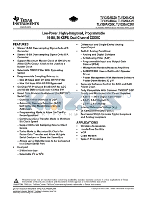TLV320AIC20IPFBR datasheet - Layout and Grounding Guidelines for TLV320AIC2x