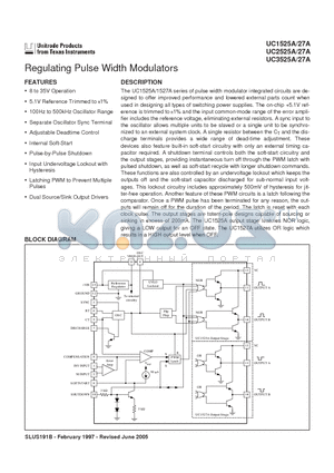 UC1525AL/81197 datasheet - Regulating Pulse Width Modulators