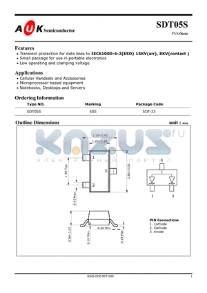 SDT05S_1 datasheet - TVS Diode