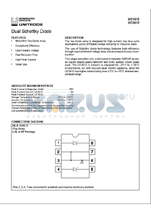 UC1612 datasheet - Dual Schottky Diode
