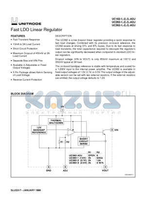 UC182 datasheet - Fast LDO Linear Regulator