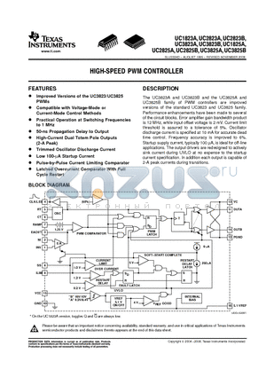 UC1823A datasheet - HIGH-SPEED PWM CONTROLLER