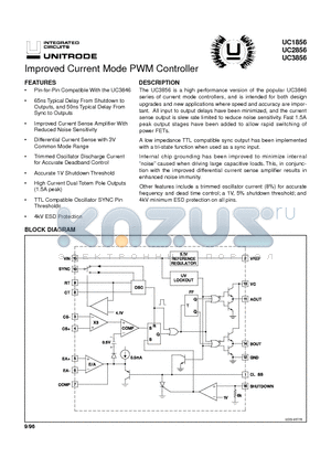 UC1856 datasheet - Improved Current Mode PWM Controller