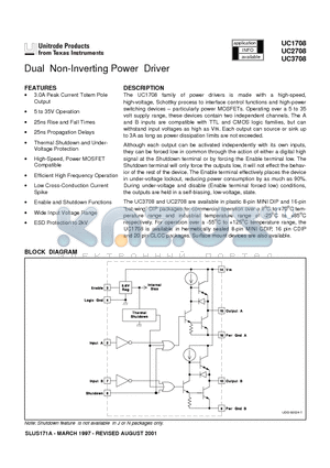 UC2708JE datasheet - Dual Non-Inverting Power Driver