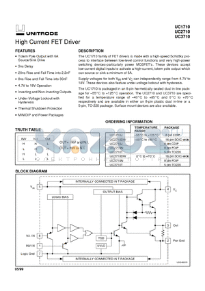 UC2710DW datasheet - High Current FET Driver