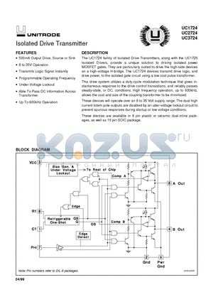 UC2724 datasheet - Isolated Drive Transmitter