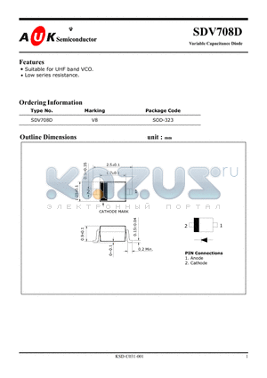 SDV708D datasheet - Variable Capacitance Diode