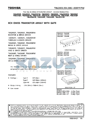 TB62003 datasheet - 8 CH DMOS TRANSISTOR ARRAY WITH GATE