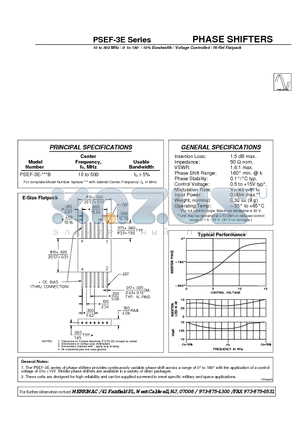 PSEF-3E-500B datasheet - PHASE SHIFTERS