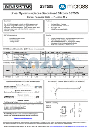 SST505_SOT-23 datasheet - Current Regulator Diode