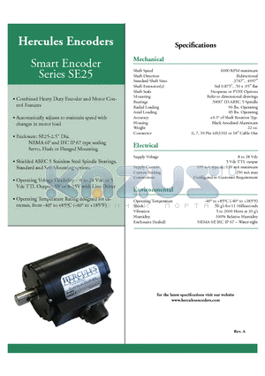 SE25-112-0 datasheet - Smart Encoder