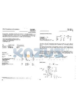 TBA120 datasheet - FM-ZF-Verstarker mit Demodulator