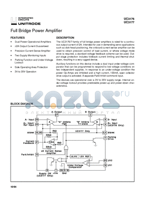 UC3177 datasheet - Full Bridge Power Amplifier