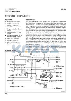 UC3178 datasheet - Full Bridge Power Amplifier
