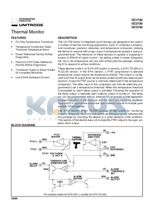 UC3730 datasheet - Thermal Monitor