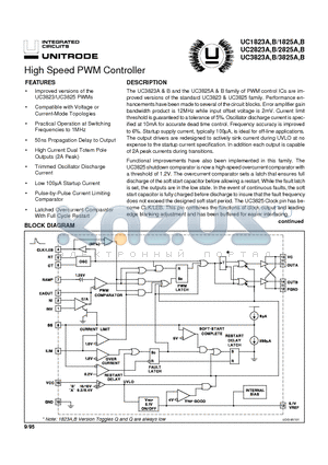 UC3825A datasheet - High Speed PWM Controller