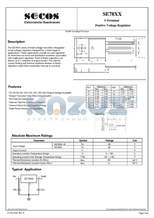 SE7810 datasheet - Positive Voltage Regulator