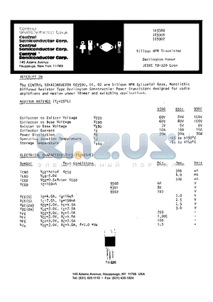 SE9300 datasheet - SILICON NPN TRANSISTOR