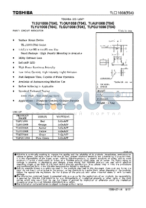 TLYU1008T04 datasheet - PALEL CIRCUIT INDICATOR