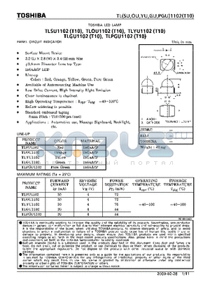 TLYU1102 datasheet - LED LAMP PANEL CIRCUIT INDICATOR